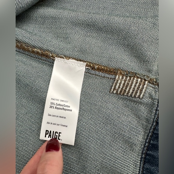 Paige Aveline Denim Jacket Size Small - Picture 6 of 9